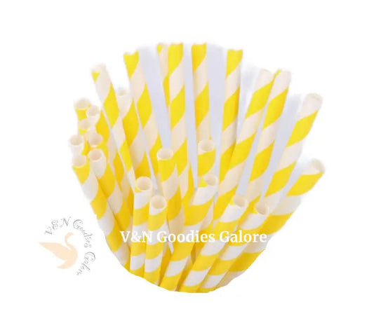 Straws-White and Yellow V&N Goodies Galore