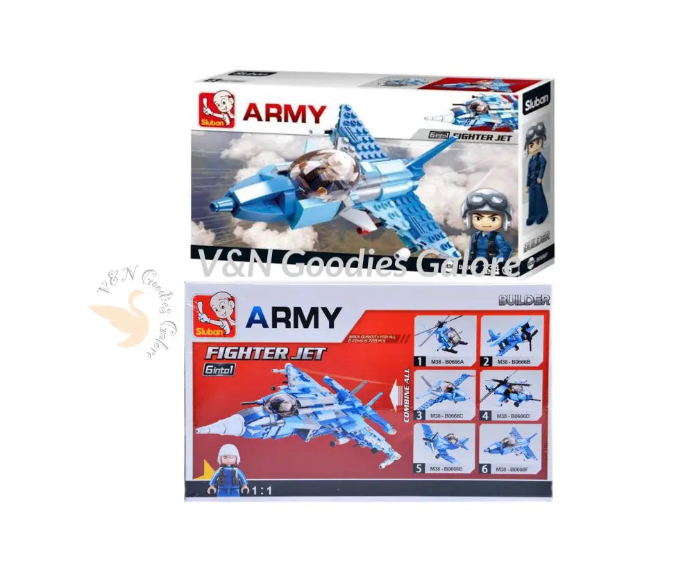 toys-sluban-army-attack-jet-134-pcs V&N Goodies Galore